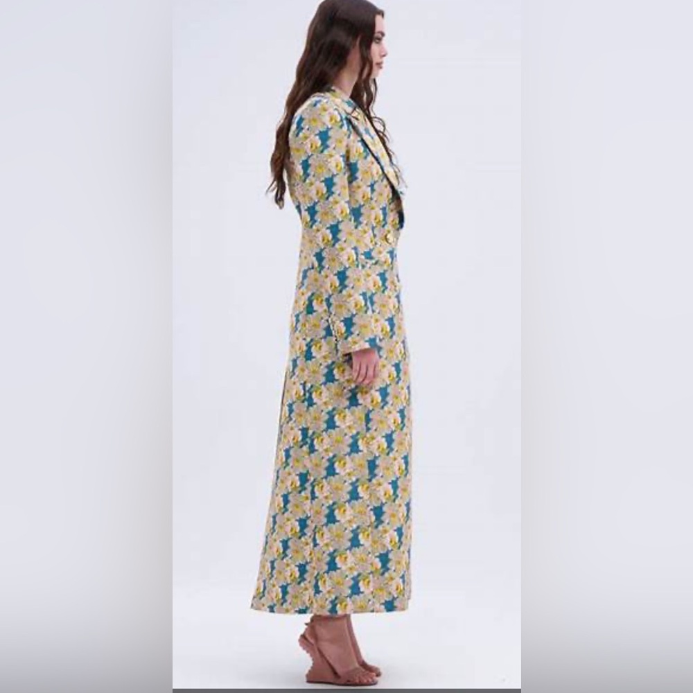 Scarlett Luxe Brocade Maxi Coat - Picture 6 of 9
